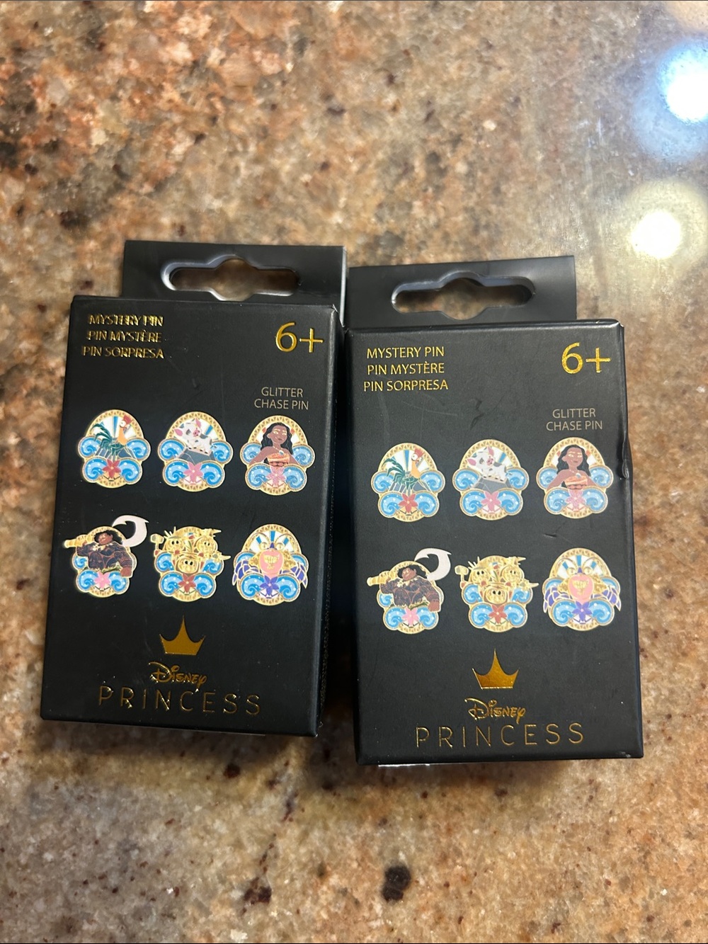 2 boxes Disney Princess Mystery Pin Moana themed